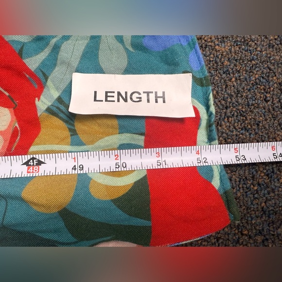 Hutch Rigby Tropical Floral Tie Waist Button Front Maxi Shirt Dress, Size M Boho - Picture 12 of 14